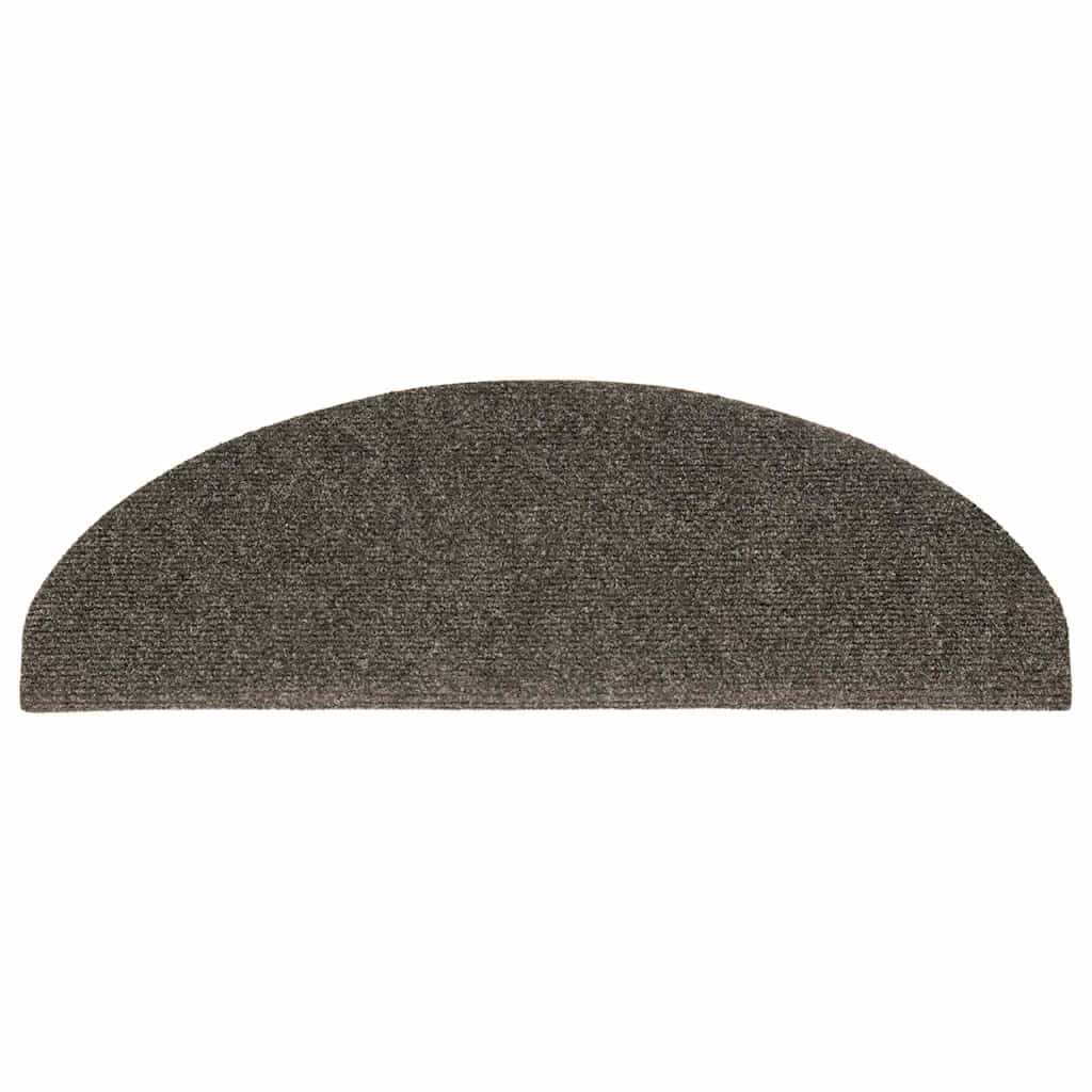 vidaXL Πατάκια Σκαλιών Αυτοκόλλητα 20 τεμ. Ανθρακί Ημίστρογγυλά Μεγάλα 65x21x4 εκ.