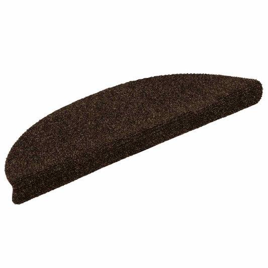 vidaXL Πατάκια Σκαλιών Αυτοκόλλητα 20 τεμ. Καφέ Ημίκυκλα 56x17x3 εκ.