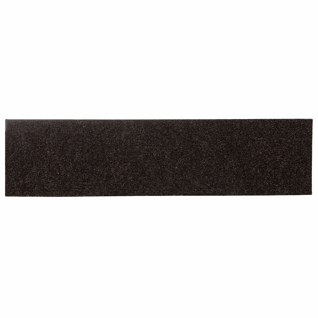 vidaXL Αυτοκόλλητα Πατάκια Σκαλιών 30 τεμ. Σκούρο Καφέ Ορθογώνια 76x20 εκ.