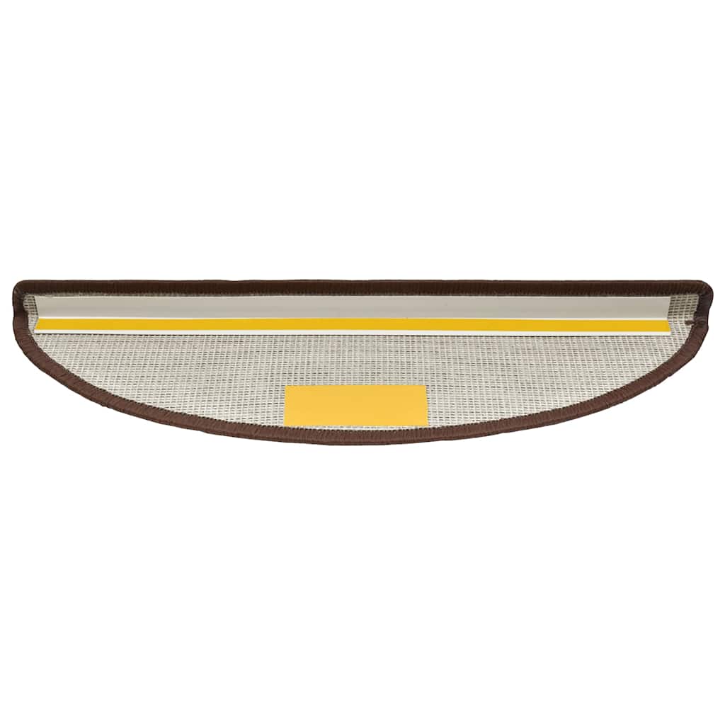 vidaXL Πατάκια Σκαλοπάτια 30 τεμ. Χρώμα Καφέ Καφέ Ημίκυκλα 56x17x3 εκ.