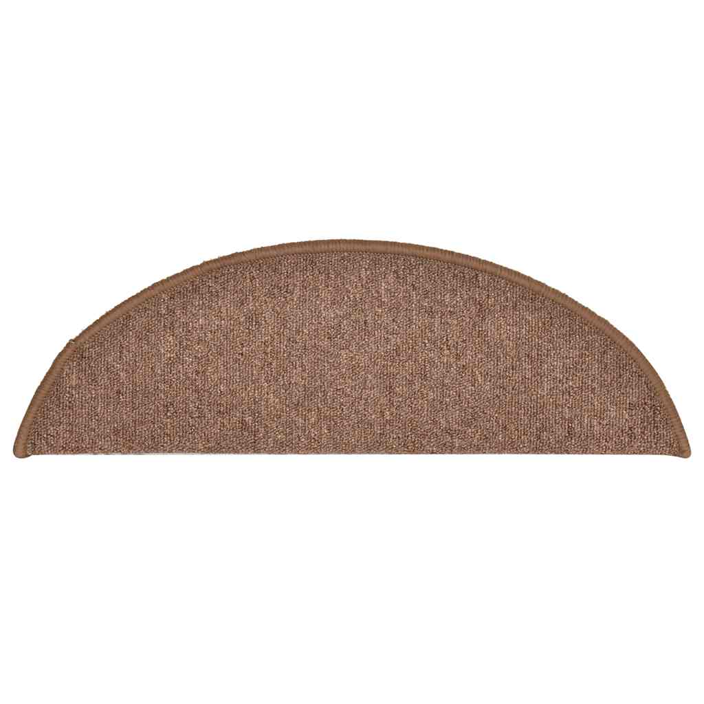 vidaXL Πατάκια για σκάλες 30 τεμάχια Καφέ 56x17x3 εκ.