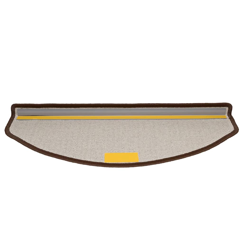 vidaXL Πατάκια Σκαλοπάτια 30 τεμ. 65x24x4 εκ. Καφέ Καφέ Ημίστρογγυλά Μεγάλα