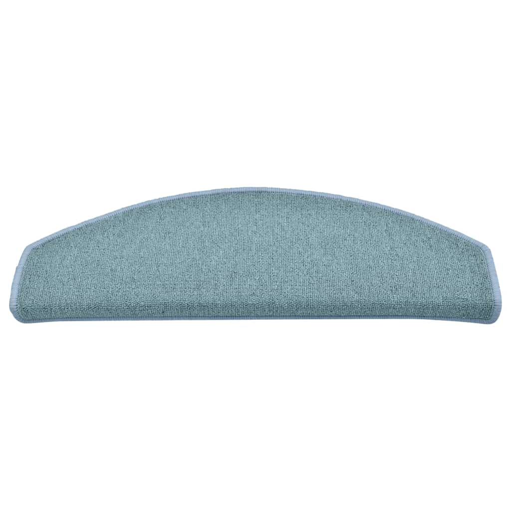 vidaXL Πατάκια Σκαλοπατιών 30 τεμ. 65x24x4 εκ. Θαλασσί Ημίστρογγυλά Μεγάλα