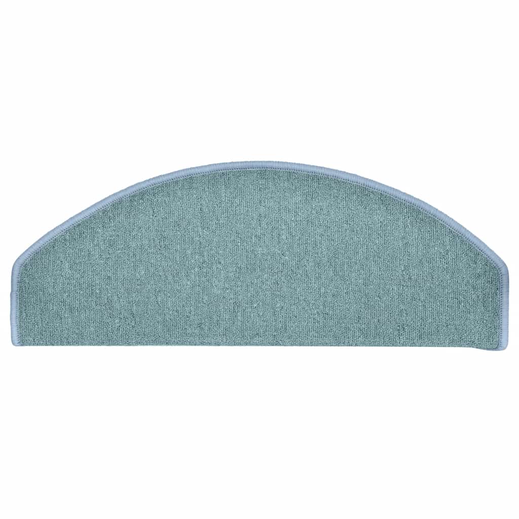 vidaXL Πατάκια Σκαλοπατιών 30 τεμ. 65x24x4 εκ. Θαλασσί Ημίστρογγυλά Μεγάλα