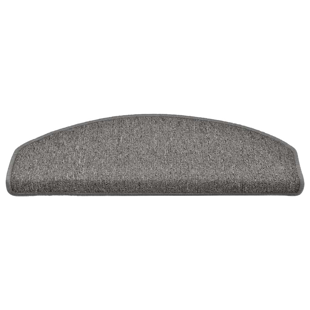 vidaXL Πατάκια Σκαλοπατιών 30 τεμ. Σκούρο Γκρι Ημίστρογγυλά Μεγάλα 65x24x4 εκ.