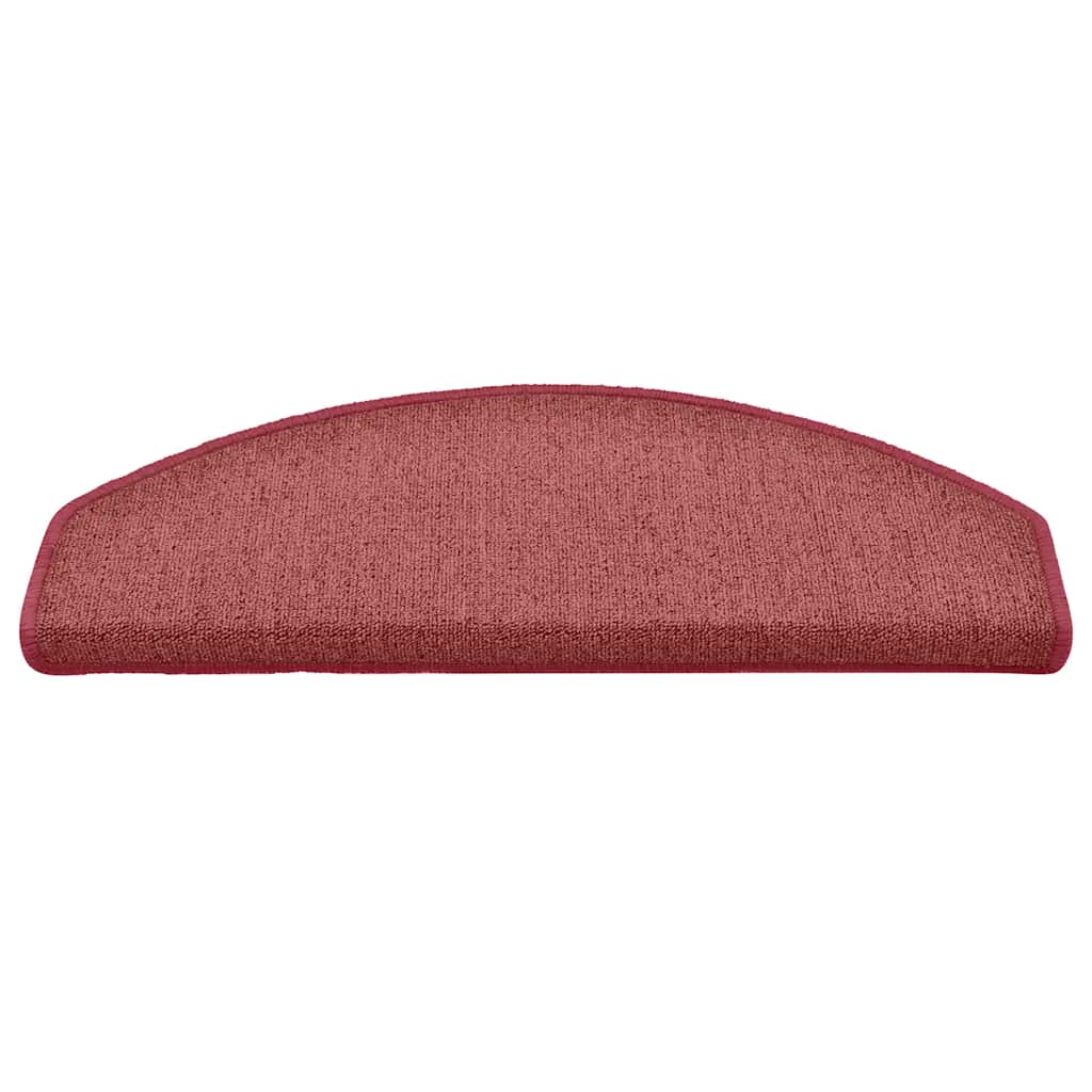 vidaXL Πατάκια Σκαλοπάτια 30 τεμ. Μπορντό Ημίστρογγυλά Μεγάλα 65x24x4 εκ.