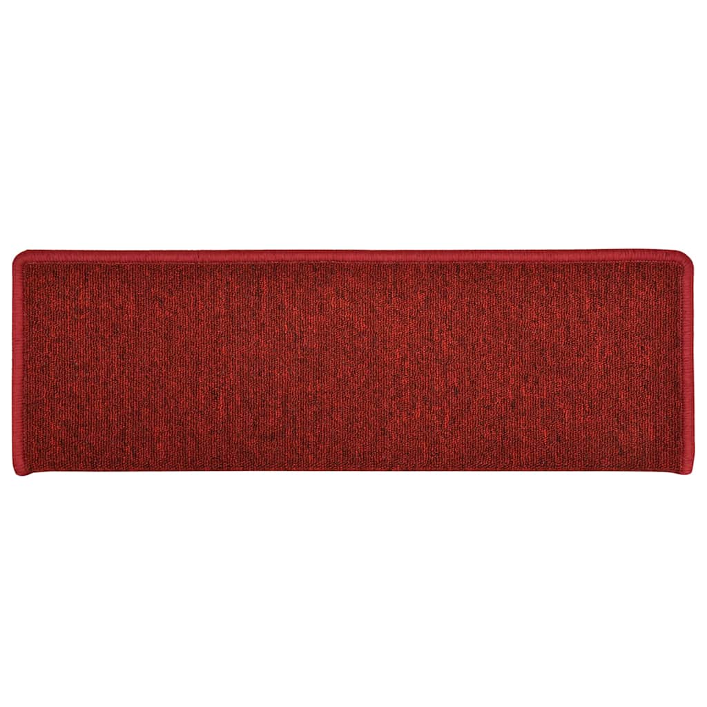 vidaXL Πατάκια Σκαλοπάτια 30 τεμ. Κόκκινο Ορθογώνια Άκρη 65x21x4 εκ.