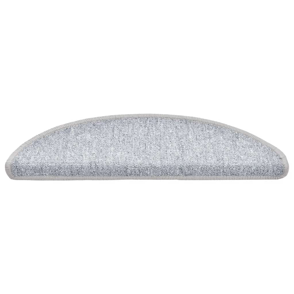 vidaXL Πατάκια Σκαλιών 20 τεμ. Ανοιχτό Γκρι Ημίκυκλα 56x17x3 εκ.