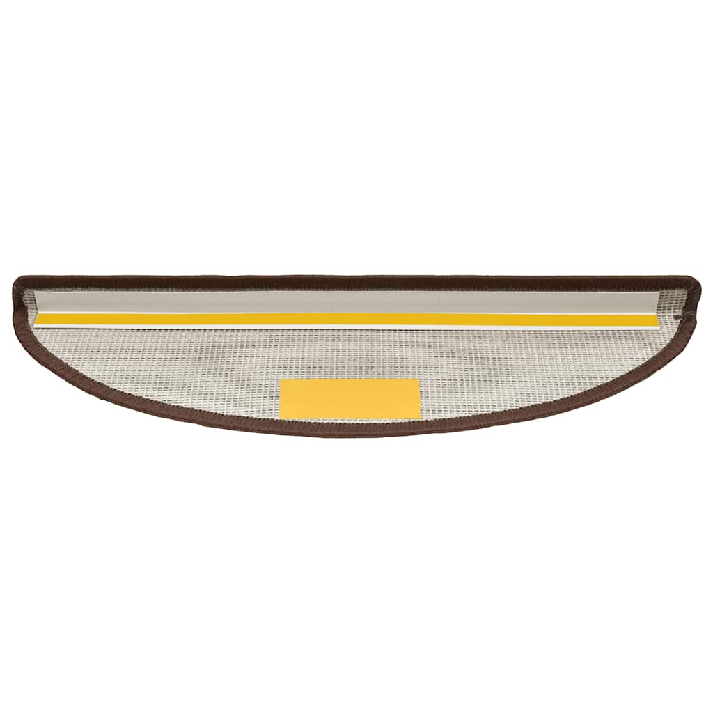 vidaXL Πατάκια Σκαλοπάτια 20 τεμ. Χρώμα Καφέ Καφέ Ημίκυκλα 56x17x3 εκ.