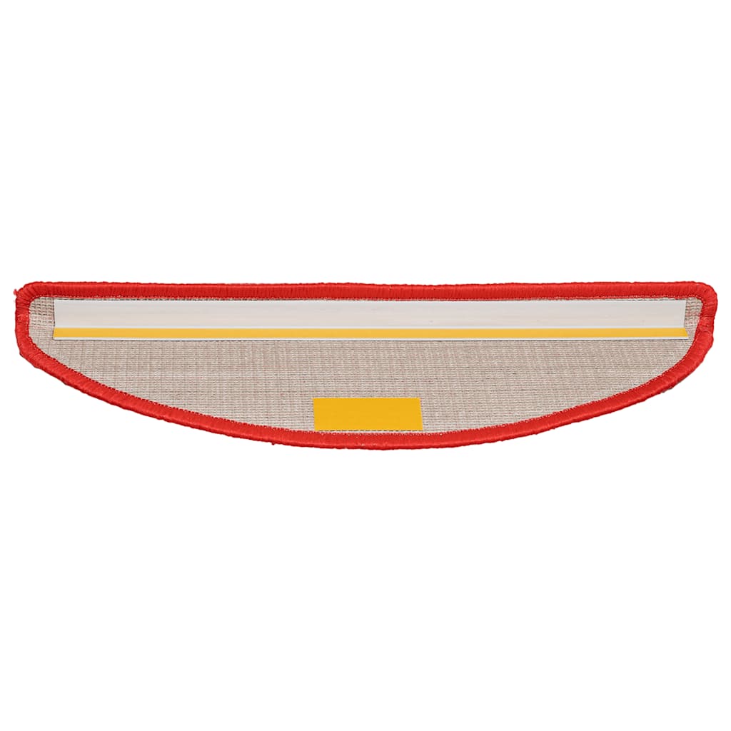 vidaXL Πατάκια Σκαλιών 30 τεμ. Κόκκινα Ημίκυκλα 56x17x3 εκ.