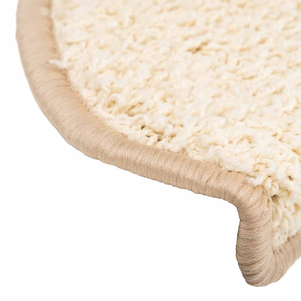 vidaXL Πατάκια για σκάλες 30 τεμάχια Κρέμα 65x21x4 cm