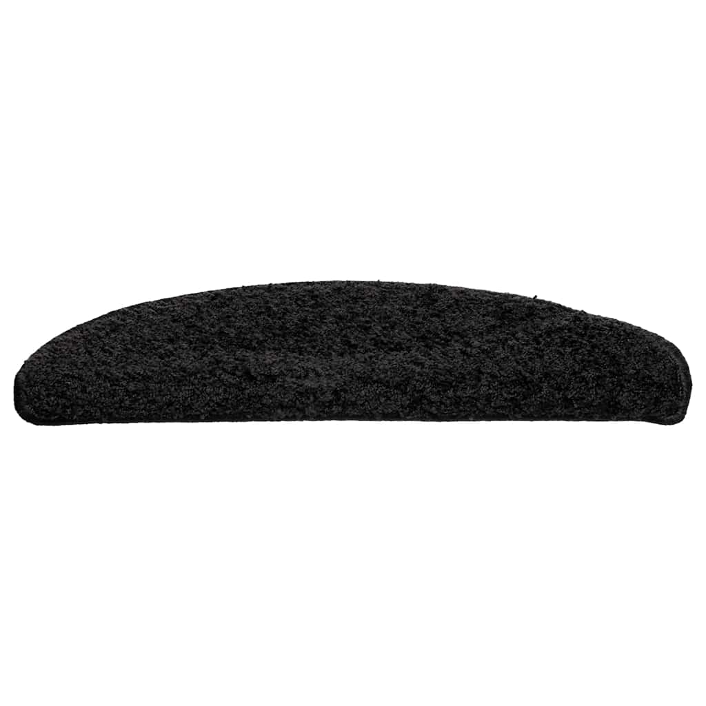 vidaXL Πατάκια Σκαλιών 20 τεμ. Μαύρα Ημίκυκλα 56x17x3 εκ.