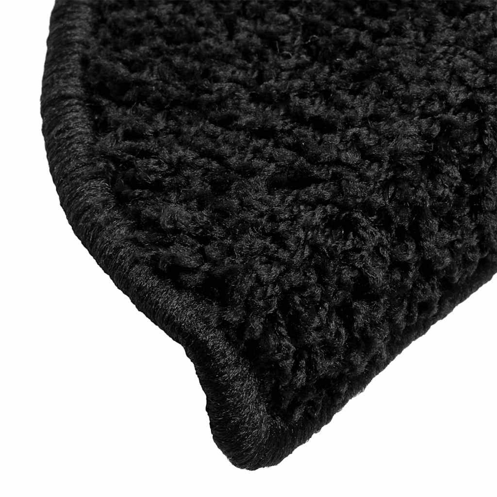 vidaXL Πατάκια Σκαλιών 20 τεμ. Μαύρα Ημίκυκλα 56x17x3 εκ.