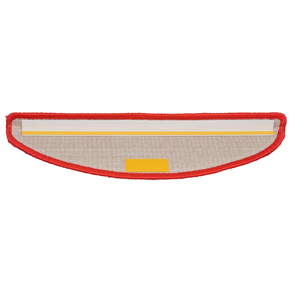 vidaXL Πατάκια Σκαλιών 20 τεμ. Κόκκινα Ημίκυκλα 56x17x3 εκ.