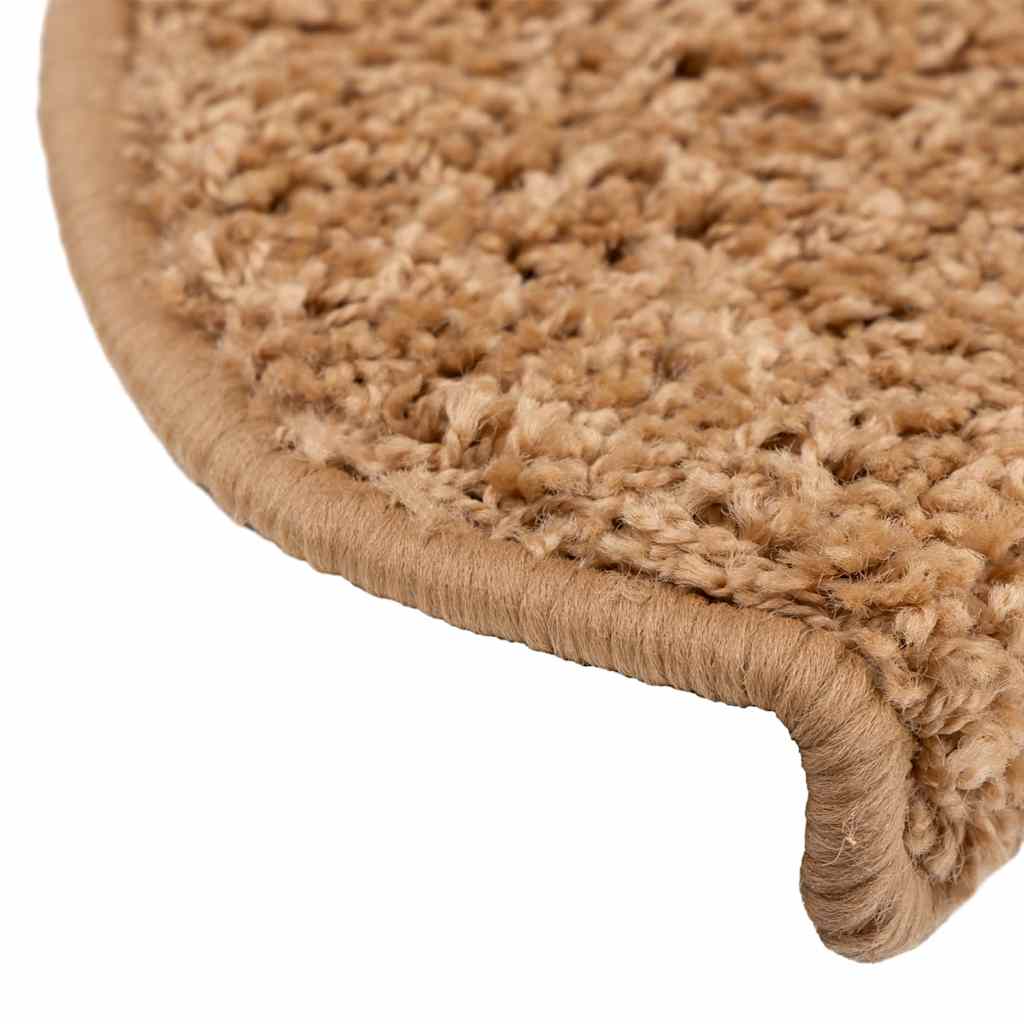 vidaXL Πατάκια Σκαλιών 20 τεμ. Μπεζ Ημίστρογγυλά Μεγάλα 65x21x4 εκ.