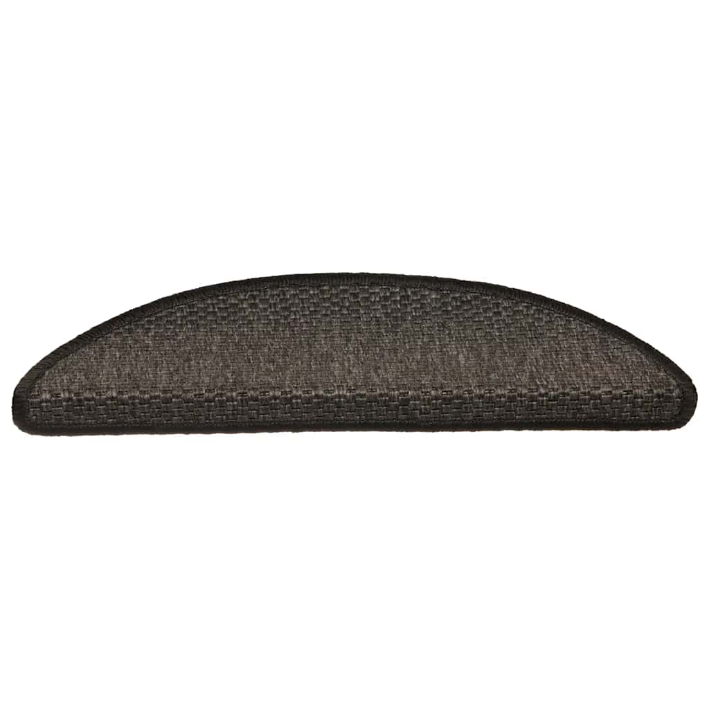 vidaXL Πατάκια Σκάλας Αυτοκόλλητα 30 τεμ. Όψη Σιζάλ Ανθρακί 56x17x3εκ.