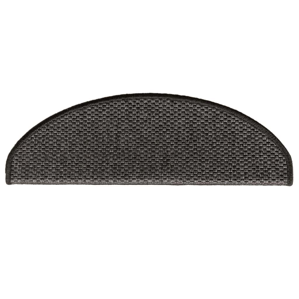 vidaXL Πατάκια Σκάλας Αυτοκόλ. 30 τεμ. Όψη Σιζάλ Ανθρακί 65x21x4 εκ.