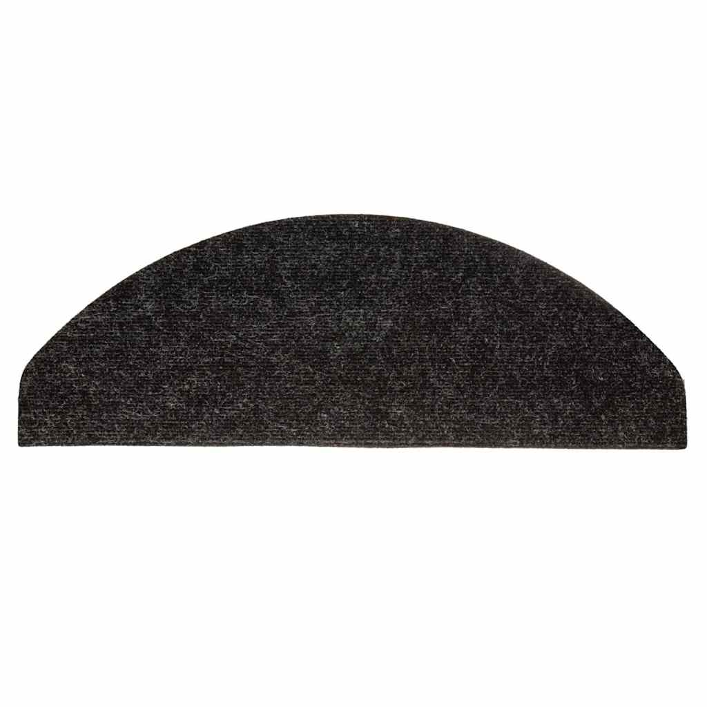 vidaXL Πατάκια Σκάλας Αυτοκόλλητα 30 τεμ. Μαύρα 56 x 17 x 3 εκ.