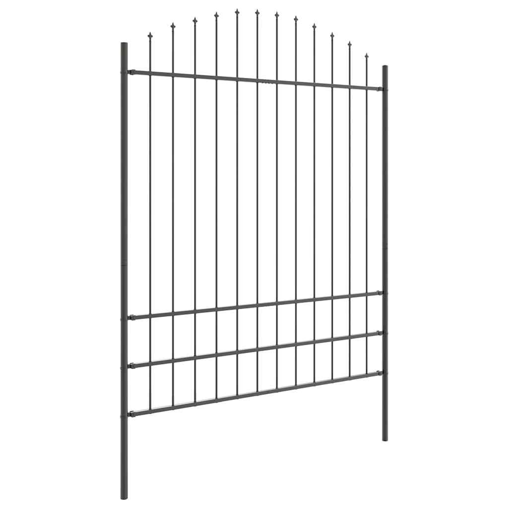 vidaXL Φράκτης Κήπου με Καπάκι Λαβής Γκρι 8,5x2 μ Χάλυβας