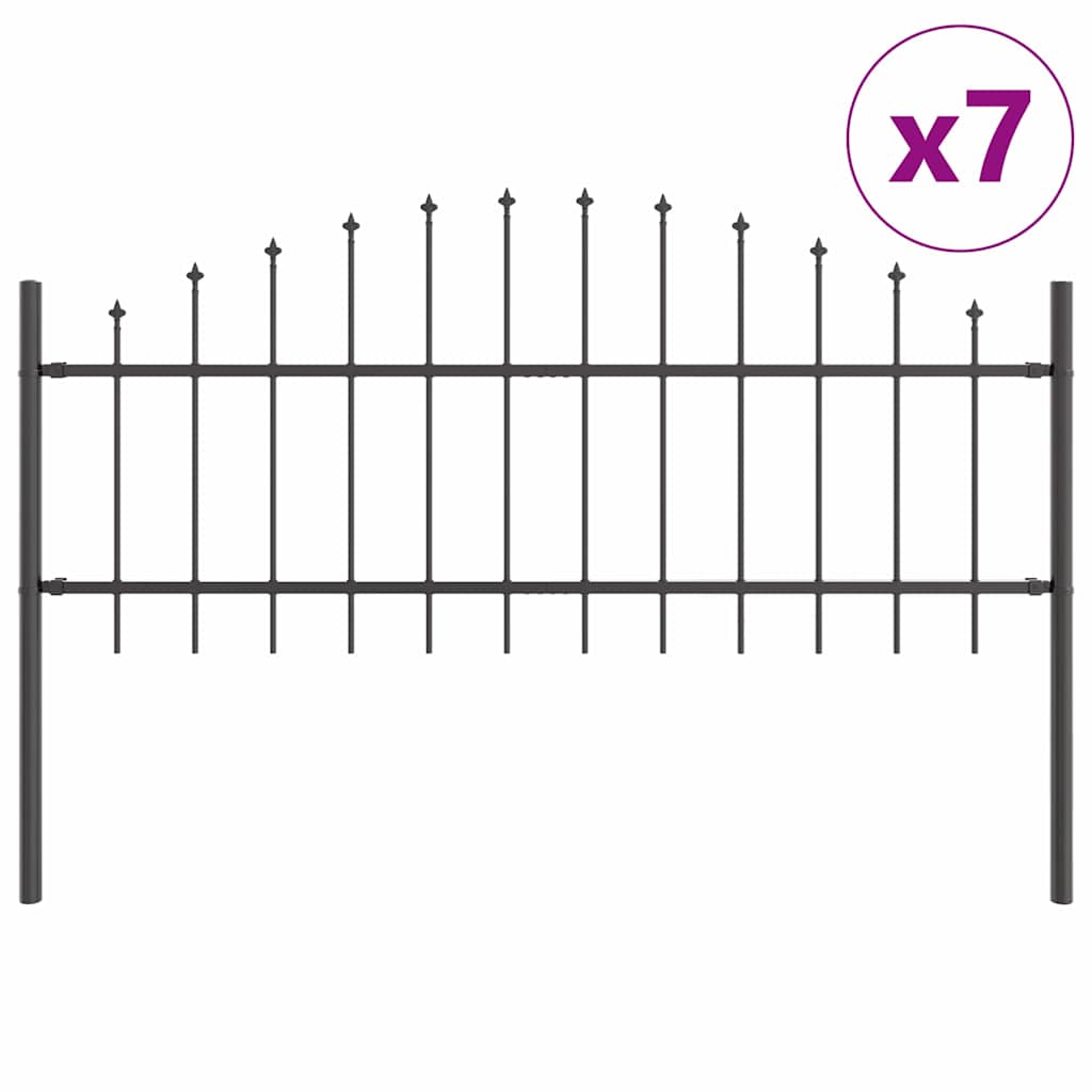 vidaXL Φράχτης Κήπου WOERDEN 7 τμχ. 170 x 115 εκ Γκρι
