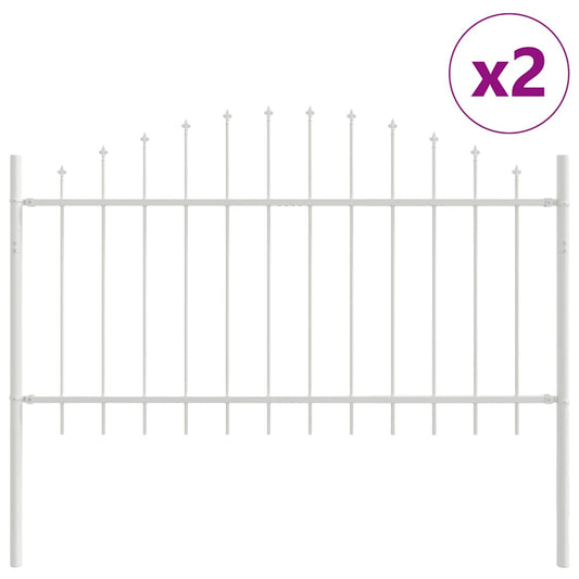 vidaXL Φράχτης Κήπου 2 pcs Λευκό 170 x 140 εκ