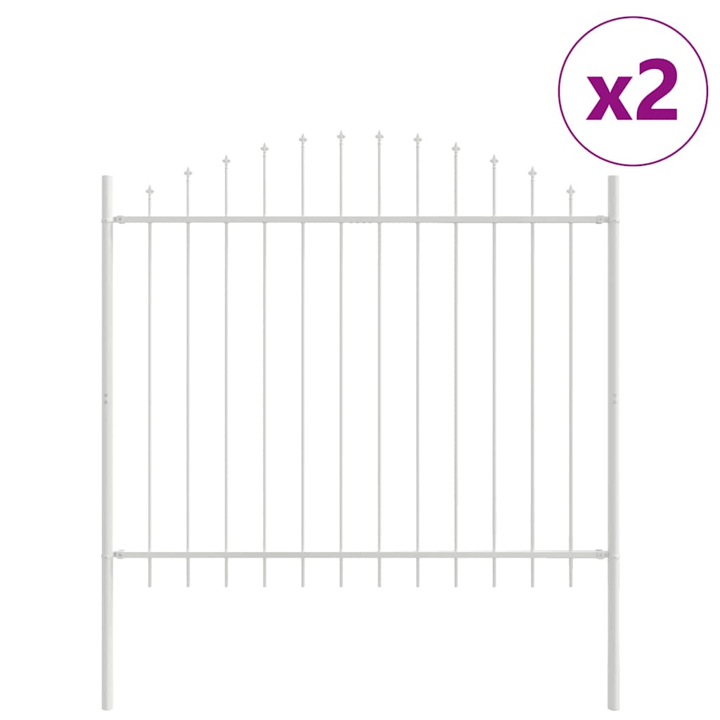 vidaXL Φράχτης Κήπου WOERDEN 2 τμχ. 170 x 190 cm Λευκό