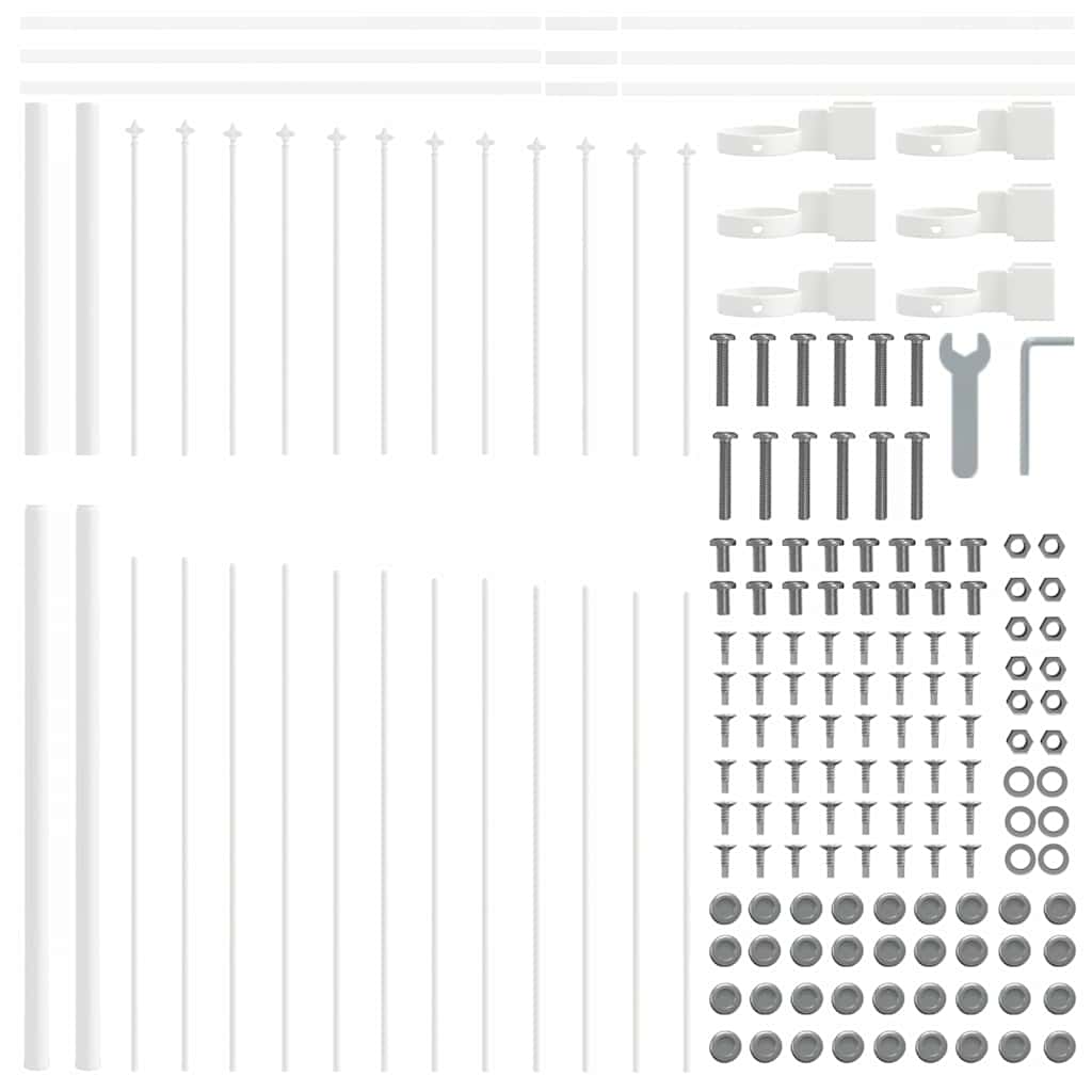 vidaXL Φράχτης Κήπου Λευκό 680 x 175 εκ.