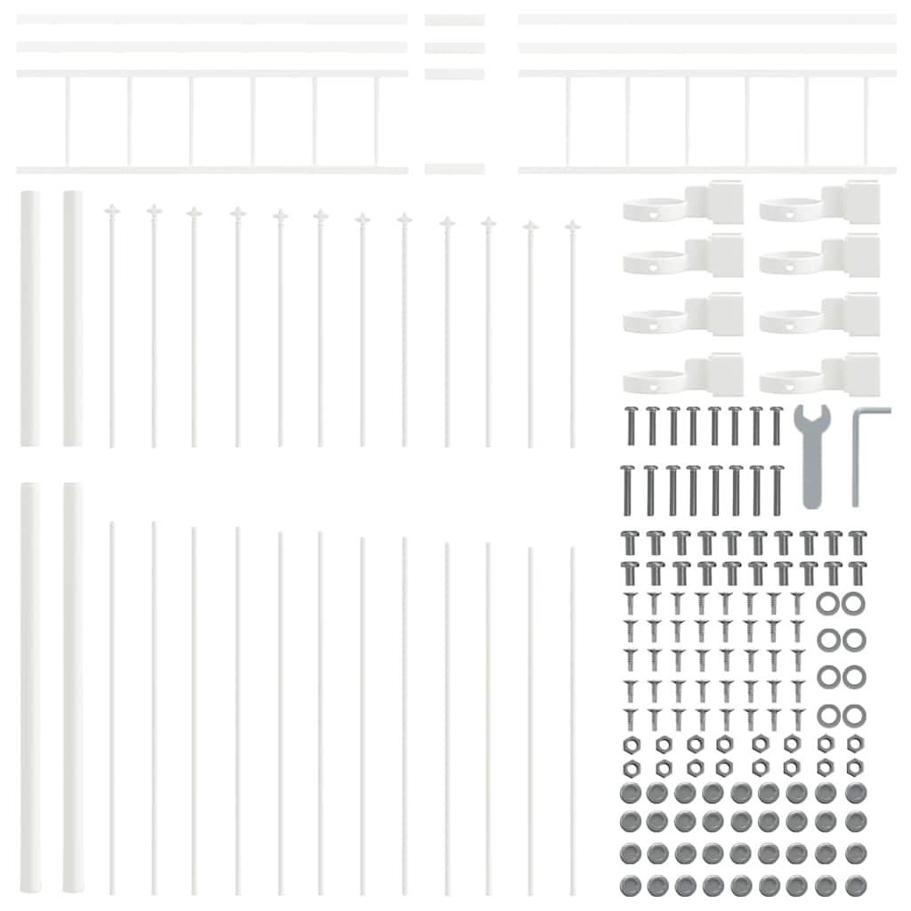 vidaXL Φράχτης Κήπου Λευκό 680 x 200 εκ.