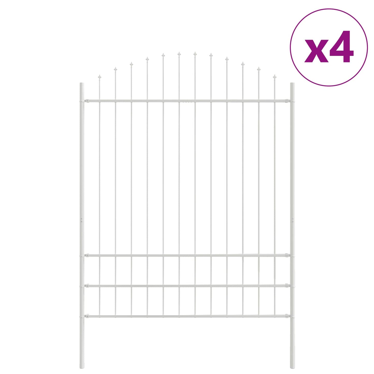 vidaXL Φράχτης Κήπου WOERDEN 4 τμχ. 170 x 225 cm Λευκό