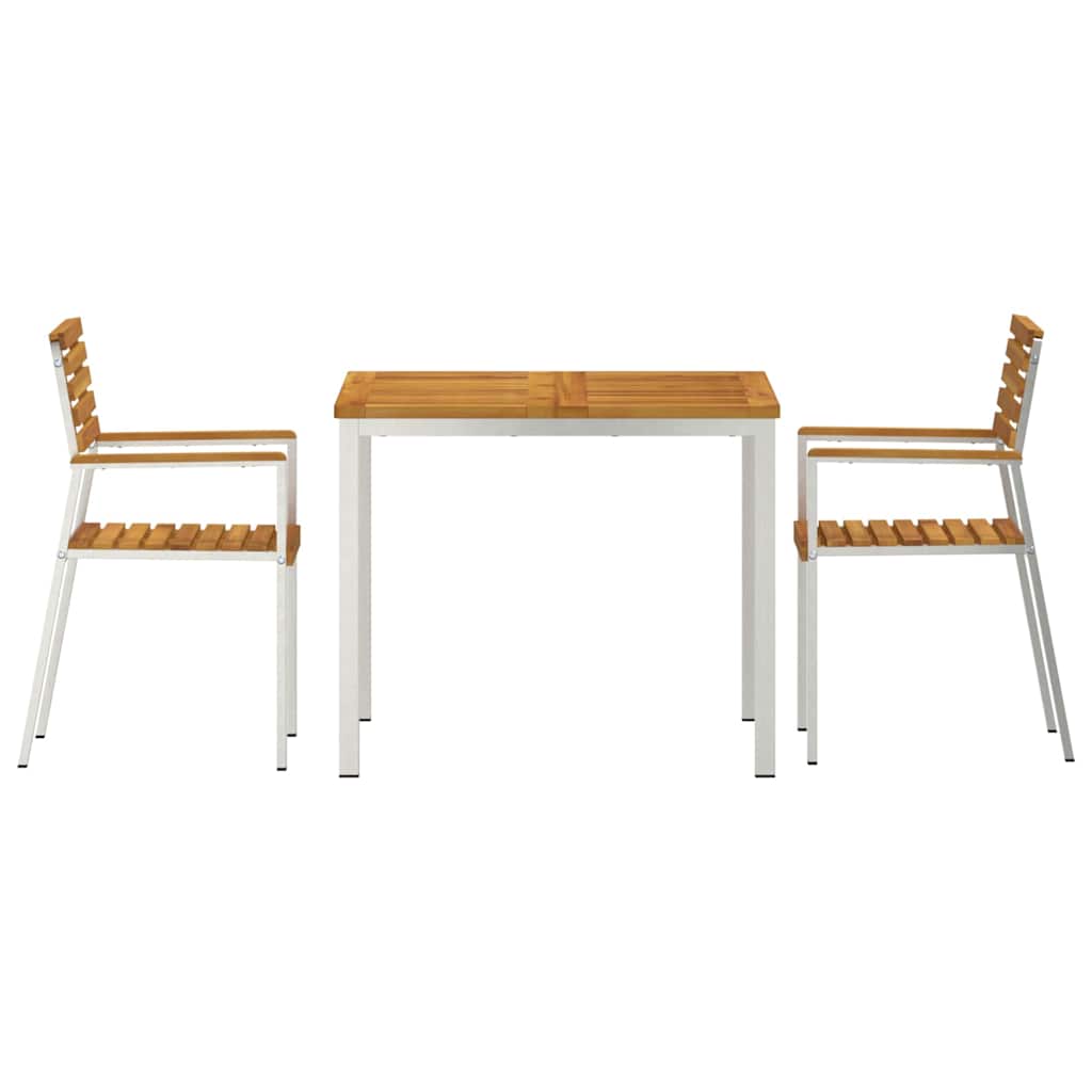 vidaXL Σετ Δείπνου Κήπου 3 τεμαχίων από Μασίφ Ξύλο Ακακίας