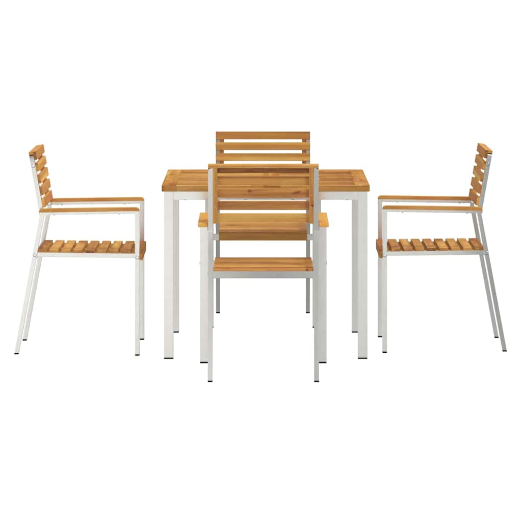 Σετ τραπεζαρίας κήπου 5 κομματιών vidaXL Μασίφ ξύλο ακακίας