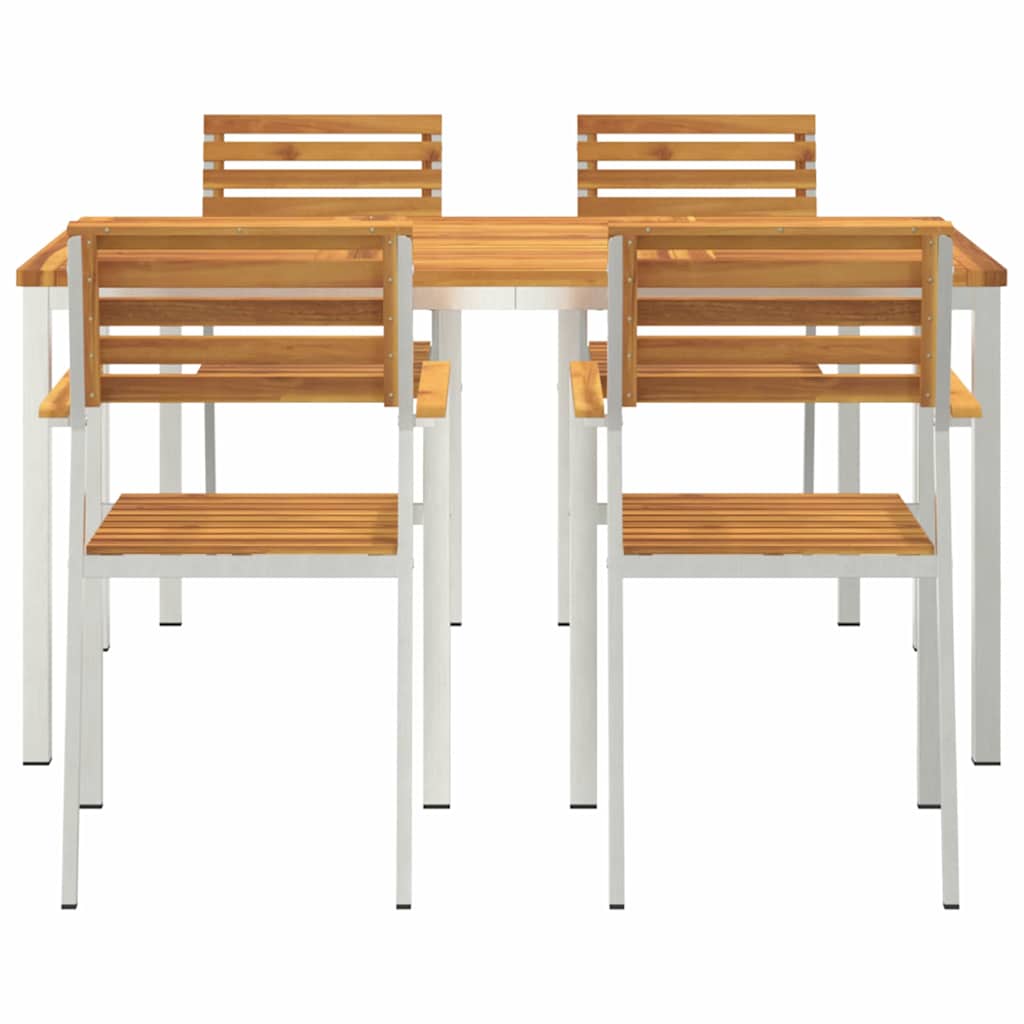 vidaXL 5 Τμημάτων Σετ Τραπεζαρίας Κήπου Μασίφ Ξύλο Ακακίας