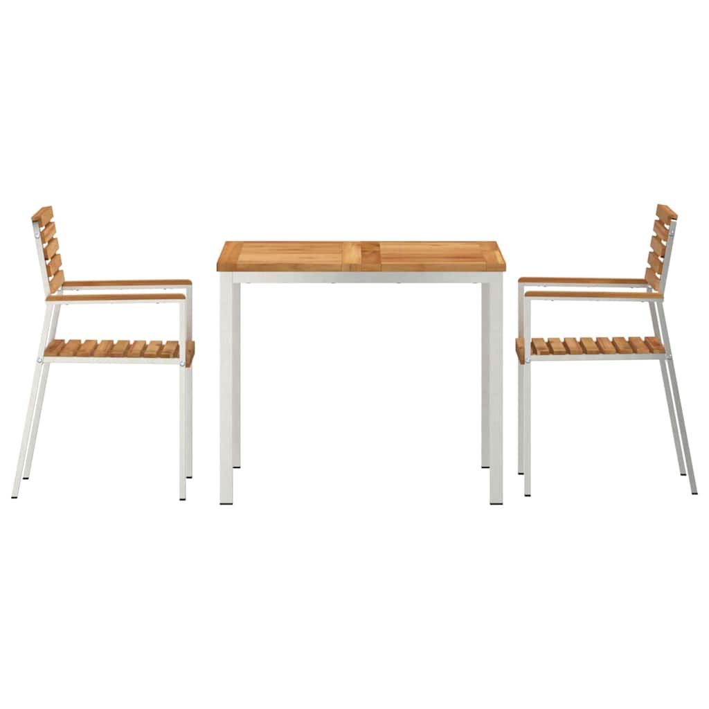 Σετ τραπεζαρίας κήπου vidaXL 3 κομματιών από στερεό ξύλο teak