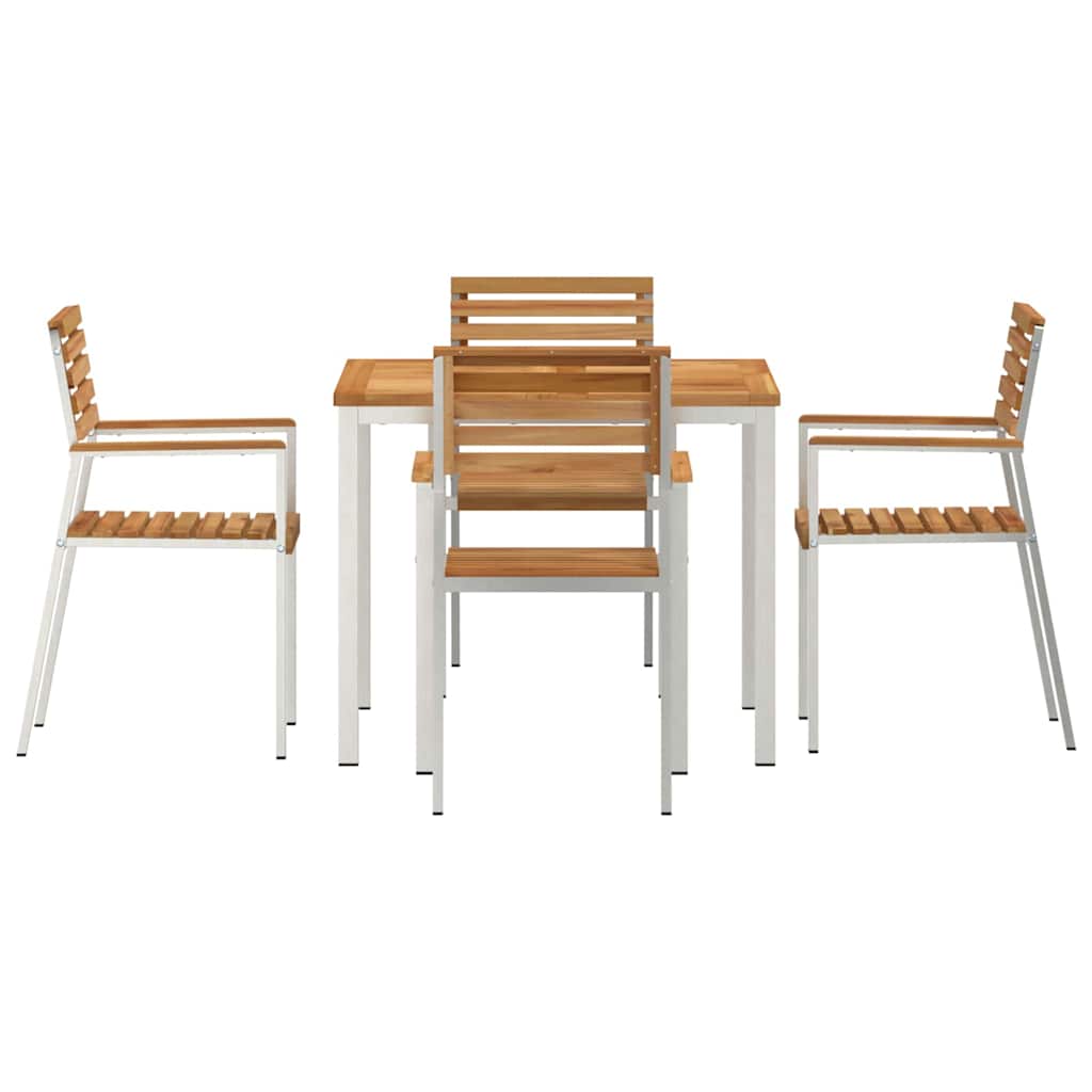 vidaXL Σετ Τραπεζαρίας Κήπου 5 τμημάτων από μασίφ ξύλο teak