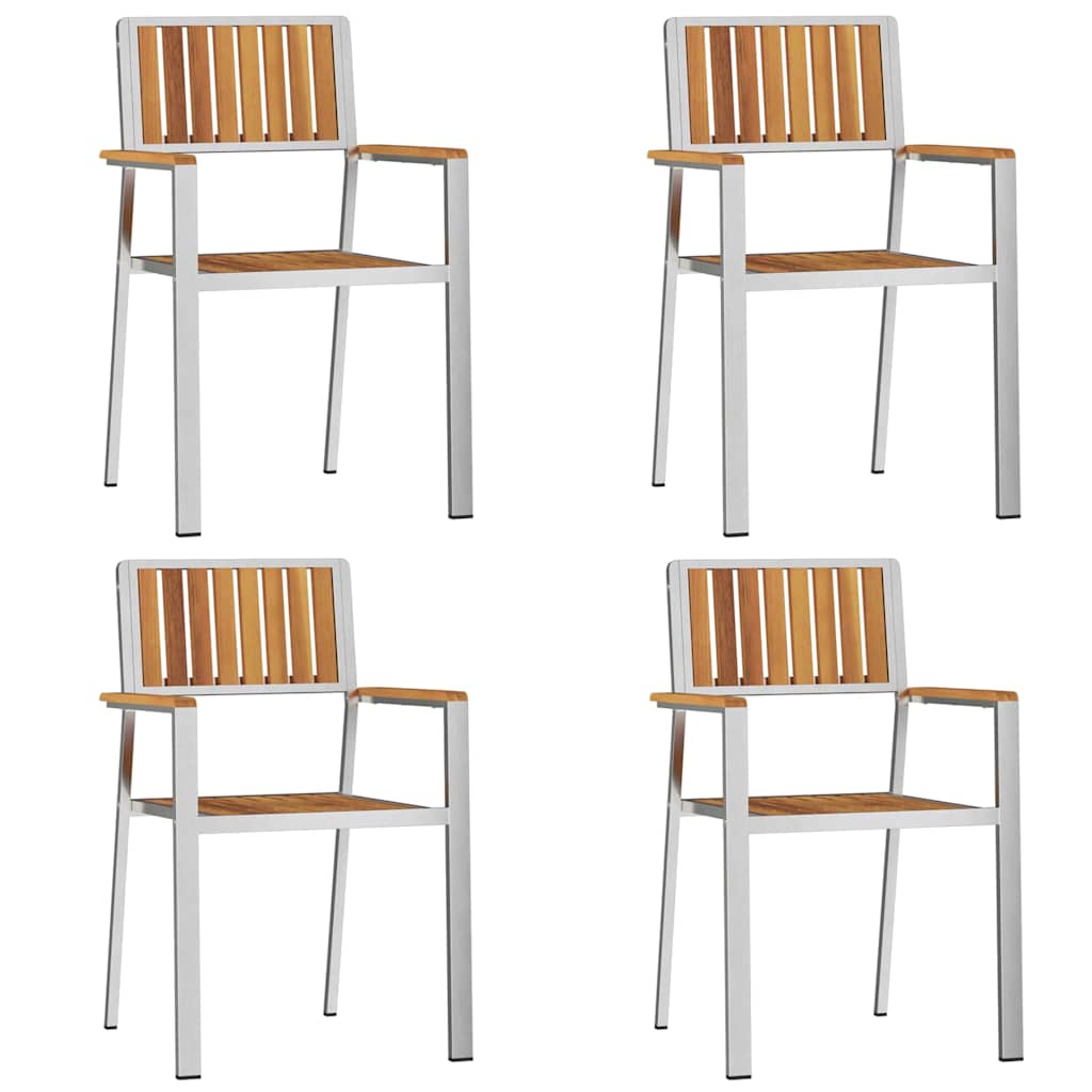 vidaXL Σετ Τραπεζαρίας Κήπου 5 κομματιών από Συμπαγές Ξύλο Ακακίας