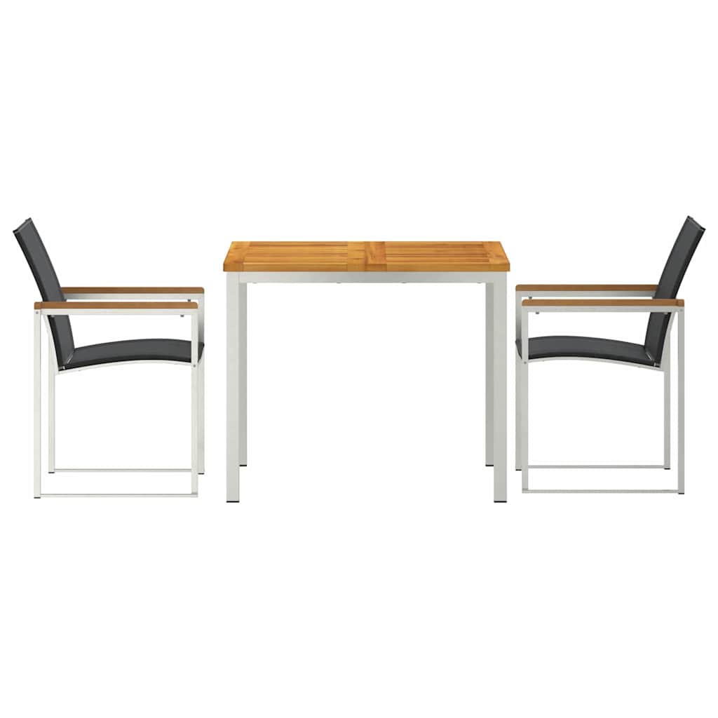 Σετ τραπεζαρίας κήπου vidaXL 3 τεμαχίων από μασίφ ξύλο ακακίας