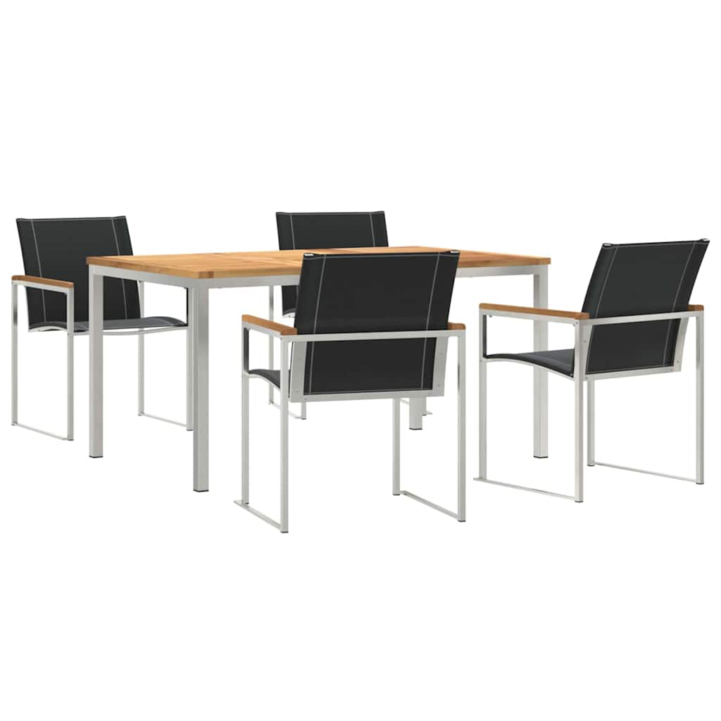 vidaXL 5 Τμηματικό Σετ Κήπου Μασίφ Ξύλο Ακακίας