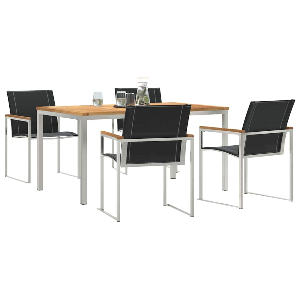 vidaXL 5 Τμηματικό Σετ Κήπου Μασίφ Ξύλο Ακακίας