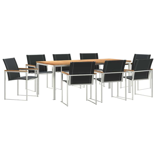vidaXL Σέτ φαγητού για κήπο 9 pcs