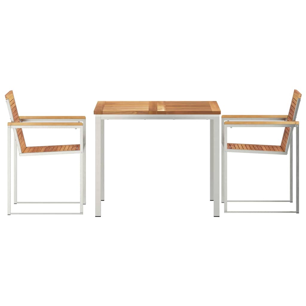 vidaXL Σετ Τραπεζαρίας Κήπου 3 Τεμαχίων από Μασίφ Ξύλο Teak