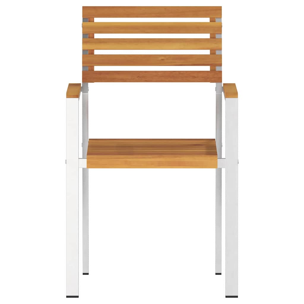 Καρέκλες Κήπου vidaXL 8 τμχ 54.5x56x89 εκ. από Μασίφ Ξύλο Ακακίας