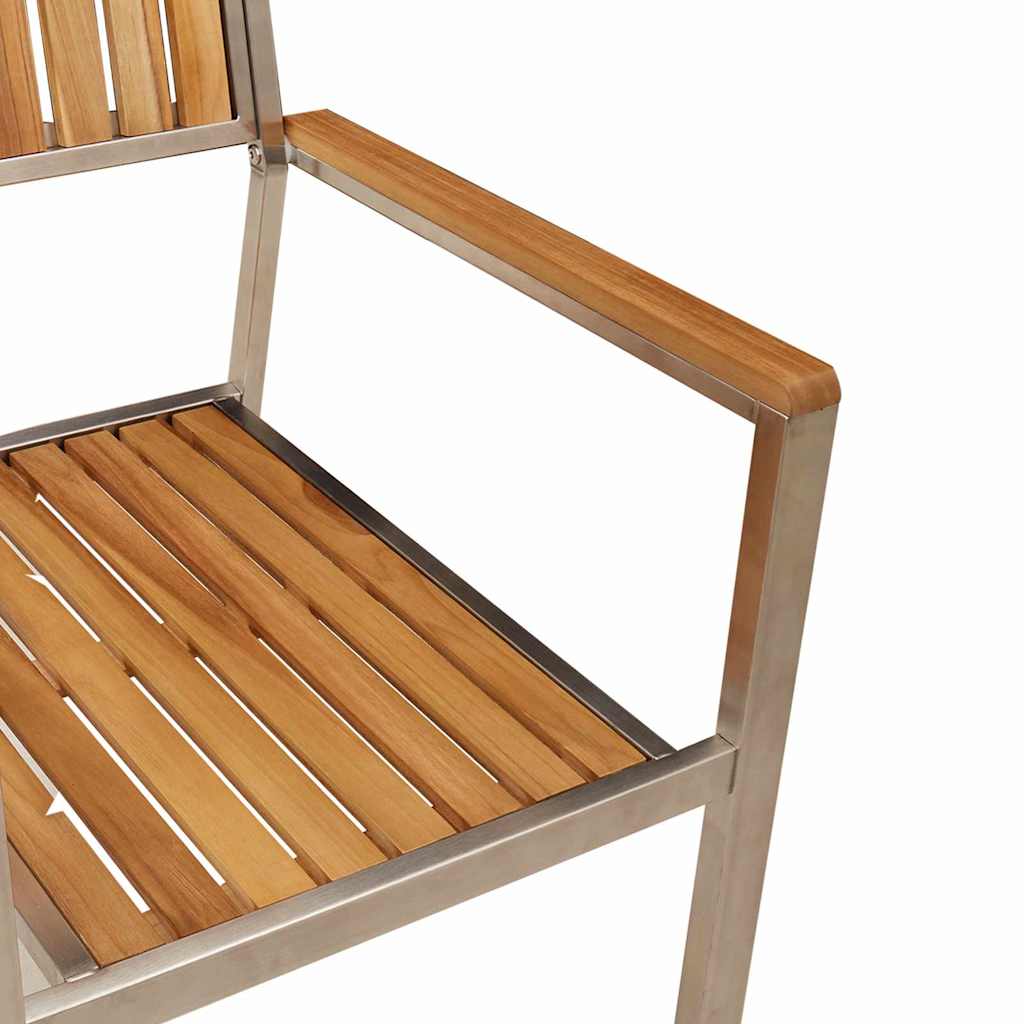 vidaXL Καρέκλα Κήπου 6 pcs Καφέ 56 x 54,5 x 87 εκ. Στερεό Ξύλο Τίκ