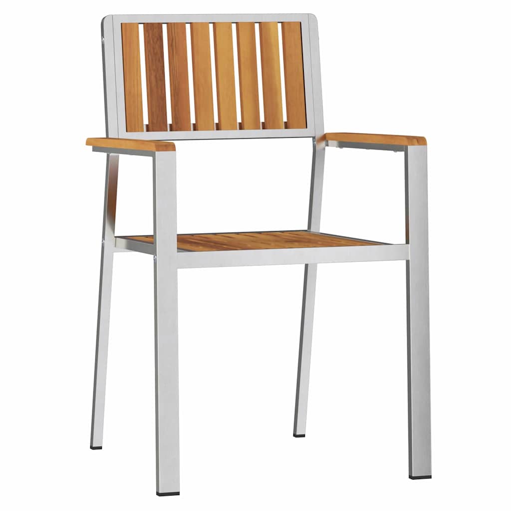 vidaXL Καρέκλα Κήπου 6 pcs Καφέ 56 x 54,5 x 87 εκ. Στερεό Ξύλο Τίκ