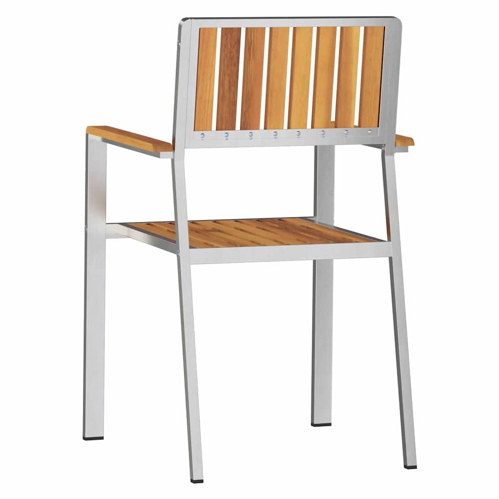 vidaXL Καρέκλα Κήπου 6 pcs Καφέ 56 x 54,5 x 87 εκ. Στερεό Ξύλο Τίκ
