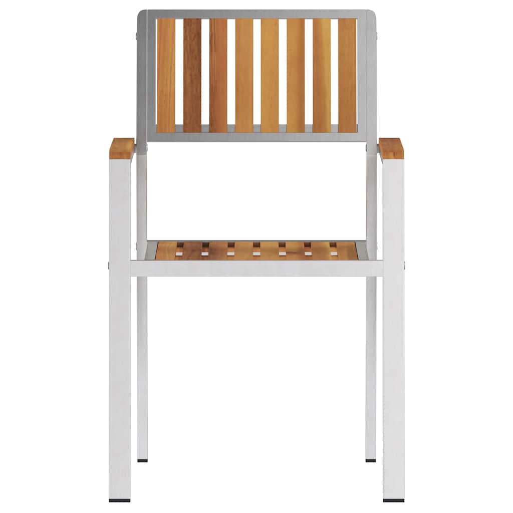 vidaXL Καρέκλα Κήπου 6 pcs Καφέ 56 x 54,5 x 87 εκ. Στερεό Ξύλο Τίκ