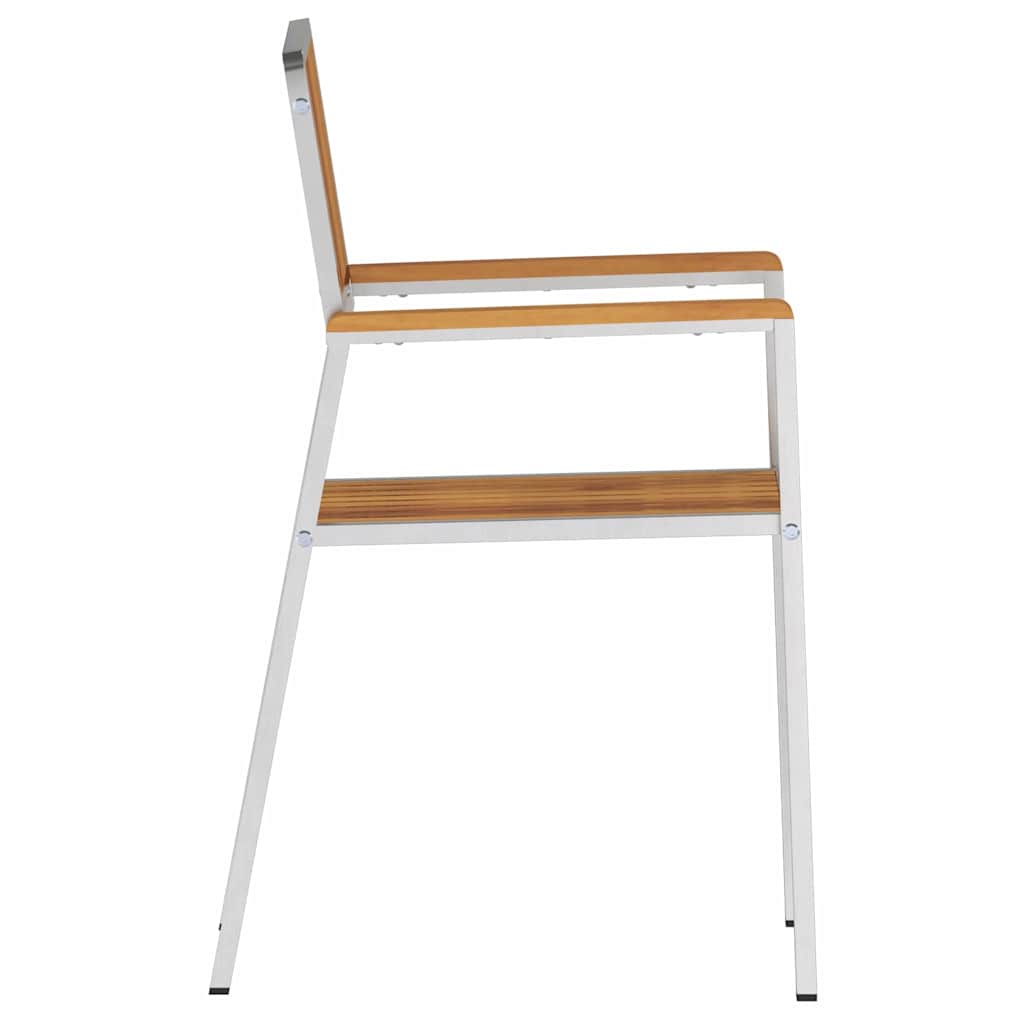 vidaXL Καρέκλα Κήπου 6 pcs Καφέ 56 x 54,5 x 87 εκ. Στερεό Ξύλο Τίκ