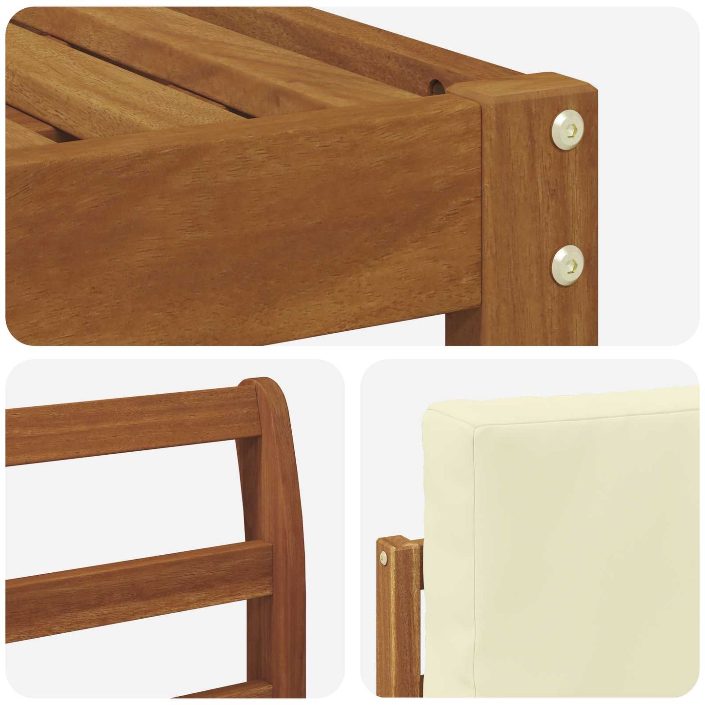 vidaXL Σειρά Καναπέ Εξωτερικού με μαξιλάρι 8 pcs Φυσικό και Κρέμα