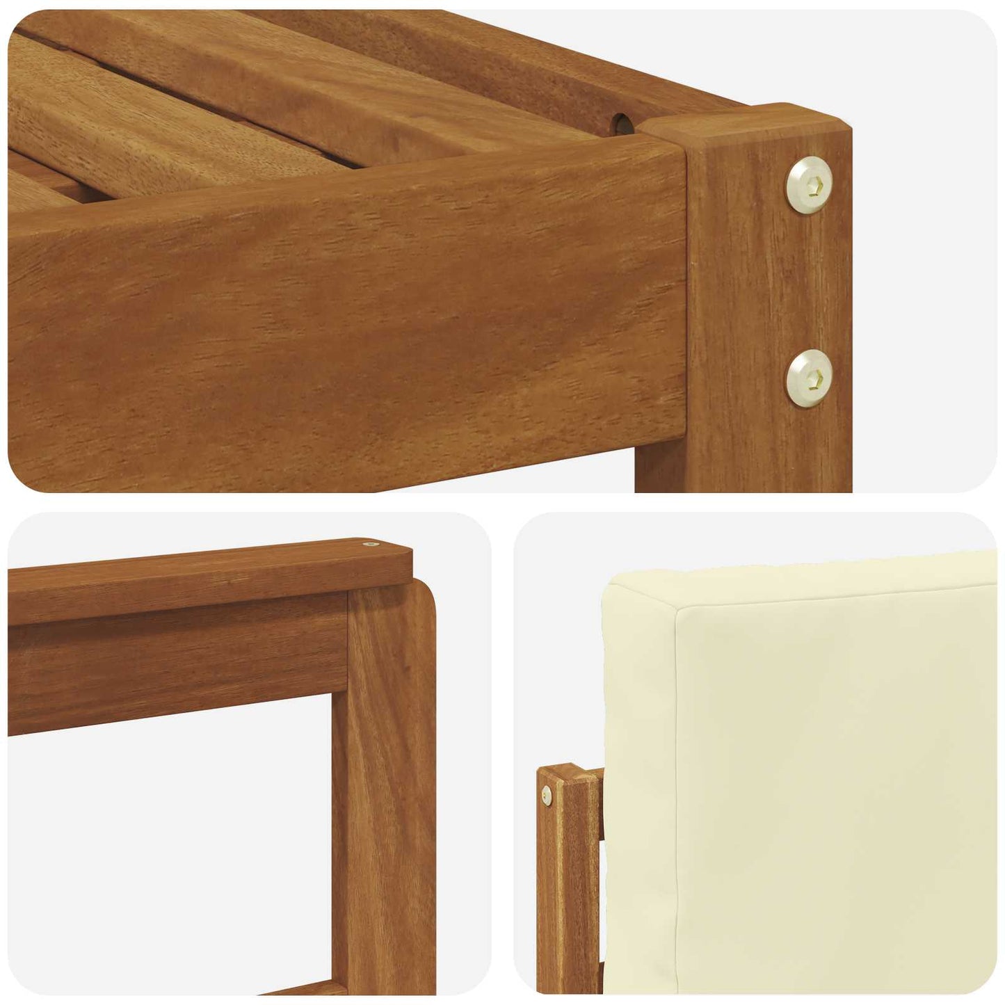 vidaXL Σειρά Καναπέ Εξωτερικού με μαξιλάρι 8 pcs Φυσικό και Κρέμα