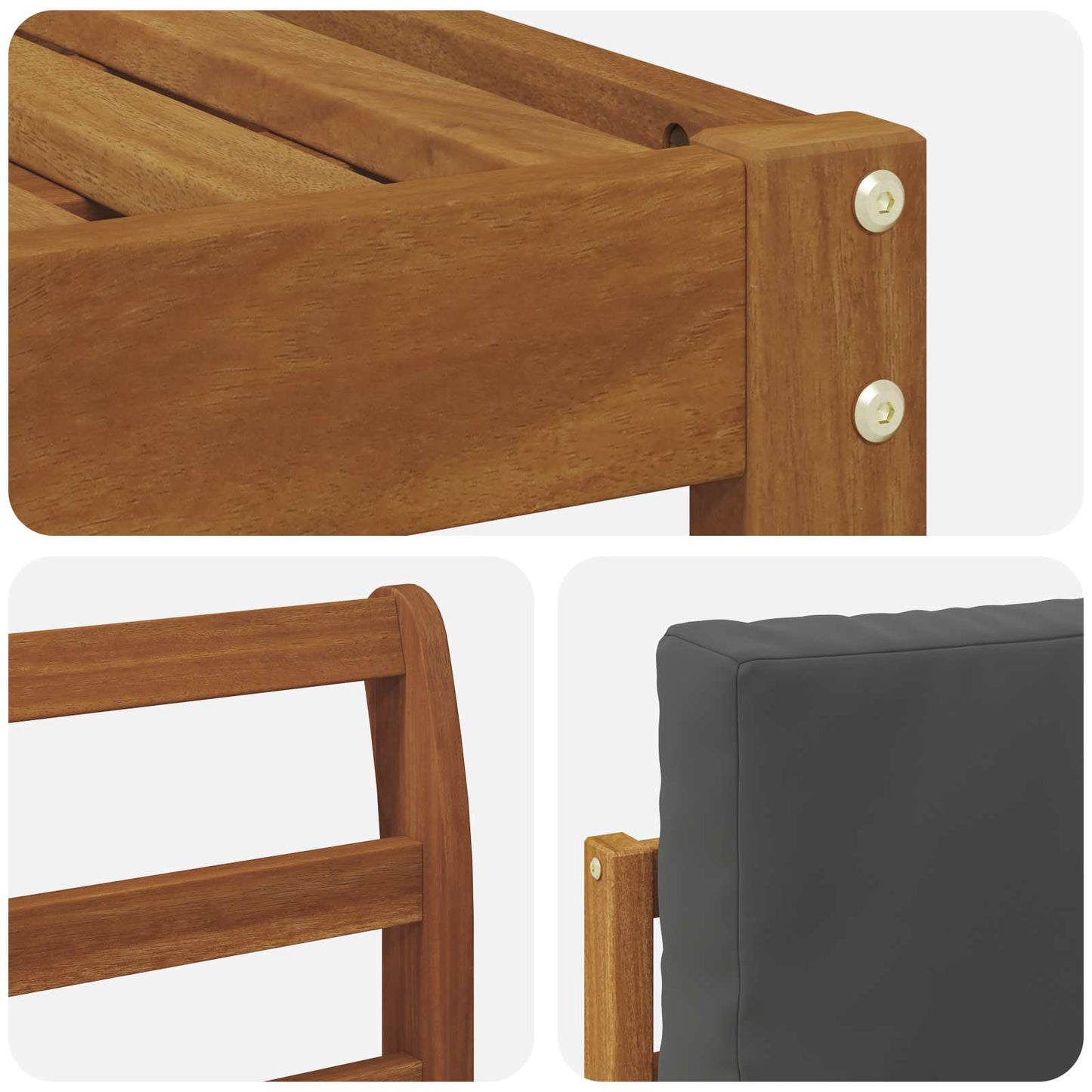 vidaXL Σειρά Καναπέ Εξωτερικού με μαξιλάρι 8 pcs Φυσικό και Ανθρακί