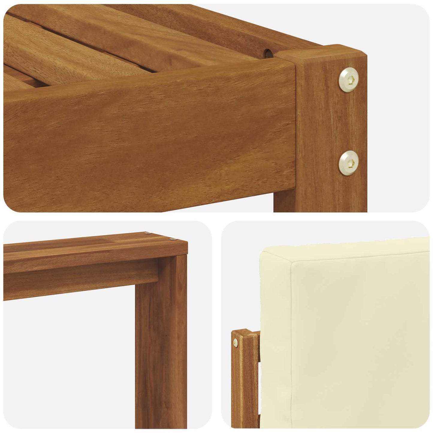 vidaXL Σειρά Καναπέ Εξωτερικού με μαξιλάρι 8 pcs Φυσικό και Κρέμα